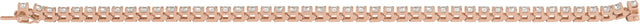 14K Gold Round Lab-Grown Diamond Line Bracelet – 1.4-4.25mm Stones - Rose Gold - view 4