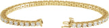 14K Gold Round Natural Diamond Line Bracelet – 1.4-3.1mm Stones - Yellow Gold - view 2