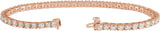 14K Gold Round Lab-Grown Diamond Line Bracelet – 1.4-4.25mm Stones - Rose Gold - view 2