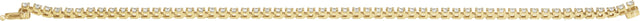 14K Gold Round Natural Diamond Line Bracelet – 1.4-3.1mm Stones - Yellow Gold - view 4