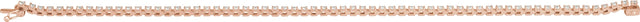 14K Gold Round Lab-Grown Diamond Line Bracelet – 1.4-4.25mm Stones - Rose Gold - view 3