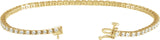 14K Gold Round Lab-Grown Diamond Line Bracelet – 1.4-4.25mm Stones - Yellow Gold - view 2