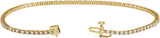 14K Gold Round Natural Diamond Line Bracelet – 1.4-3.1mm Stones - Yellow Gold - view 2