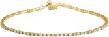 14K Gold Round Natural Diamond Line Bracelet – 1.4-3.1mm Stones - Yellow Gold