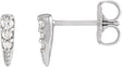 Platinum Round Natural Diamond Spike Earrings