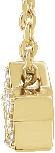 Platinum Round Natural Diamond Star Necklace or Slide Pendant - view 5