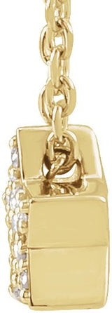 14K Gold Round Natural Diamond Star Necklace or Slide Pendant - Rose Gold - view 4