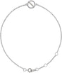 Platinum Round Natural Diamond Circle Bracelet