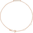 14K Gold Round Natural Ethiopian Opal Cabochon Bar Bracelet - Rose Gold