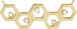 14K Gold Round Natural Diamond Honeycomb Necklace - Yellow Gold