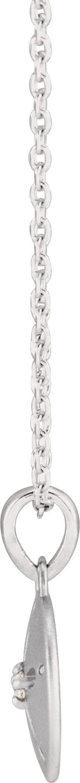 Platinum Round Natural Diamond Sand Dollar Necklace or Pendant - view 2