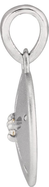Platinum Round Natural Diamond Sand Dollar Necklace or Pendant - view 2