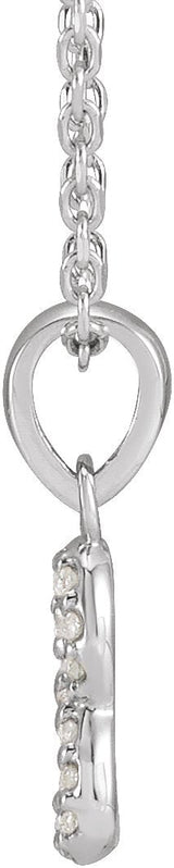 Platinum Round Natural Diamond Petite Infinity Necklace or Pendant - view 2