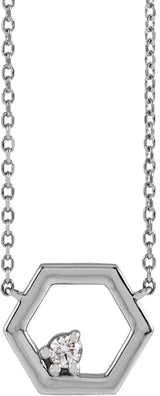 Platinum Round Natural Diamond Honeycomb Necklace – 0.06 CTW