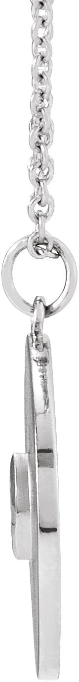 14K Gold Marquise Natural Diamond Accented Disc Necklace or Pendant - White Gold - view 2