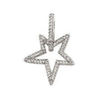 14K Gold Round Natural Diamond Accented Star Pendant