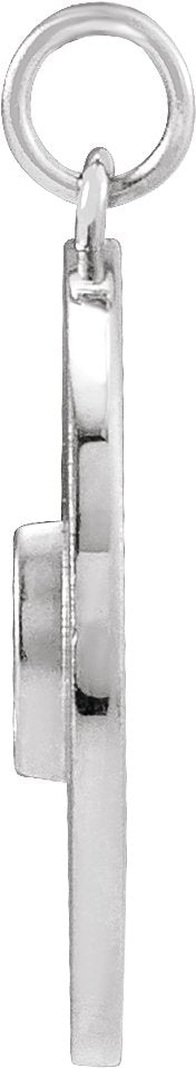 Platinum Marquise Natural Diamond Accented Disc Necklace or Pendant - view 2