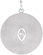 Platinum Marquise Natural Diamond Accented Disc Necklace or Pendant