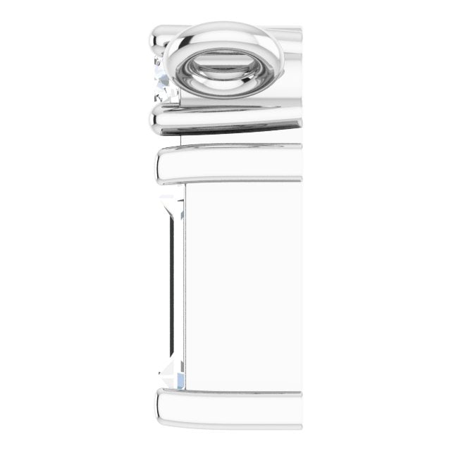Platinum Straight Baguette Natural Diamond Baguette Bar Necklace – up to 0.05 CTW - view 6