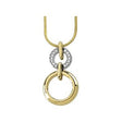 14K Gold Round Natural Diamond Accented Circle Pendant – 0.07 CTW