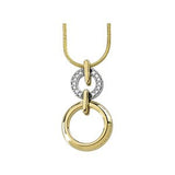 14K Gold Round Natural Diamond Accented Circle Pendant – 0.07 CTW