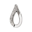 14K Gold Round Natural Diamond Accented Slide Pendant – 1/5 CTW
