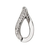 14K Gold Round Natural Diamond Accented Slide Pendant – 1/5 CTW