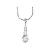 14K Gold Round Natural Diamond Journey Pendant