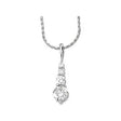 18K Gold Round Natural Diamond Journey Pendant