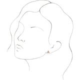 14K Gold Round Natural Diamond Celtic-Inspired Trinity Earrings - Rose Gold - view 3