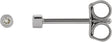 Platinum Natural Diamond Round Micro Bezel-Set Stud Earrings – 1.25-2.5mm Stones