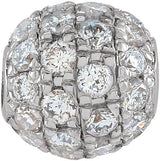 14K Gold Pavé-Style Ball Necklace or Pendant - White Gold