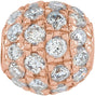 14K Gold Pavé-Style Ball Necklace or Pendant - Rose Gold