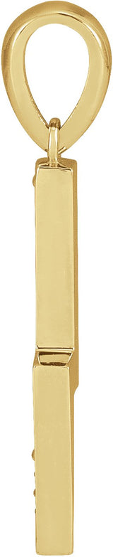 14K Gold Round Natural Diamond Lightning Bolt Necklace or Pendant - Yellow Gold - view 2