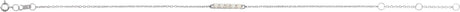 Platinum Round Natural Ethiopian Opal Cabochon Bar Bracelet - view 2