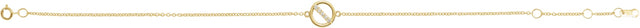14K Gold Round Natural Diamond Circle Bracelet - Yellow Gold - view 2