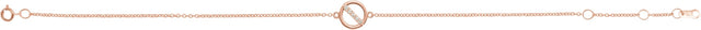 14K Gold Round Natural Diamond Circle Bracelet - Rose Gold - view 2