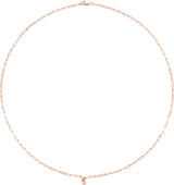 14K Gold Marquise Natural Diamond Micro Bezel-Set Necklace - Rose Gold - view 3