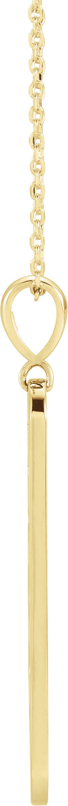 14K Gold Round Natural Diamond Moon Phase Bar Necklace or Pendant - Yellow Gold - view 2