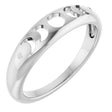 Platinum Round Natural Diamond Moon Phase Ring