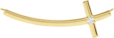 14K Gold Round Natural Diamond Sideways Cross Necklace – 0.06 CTW - Yellow Gold