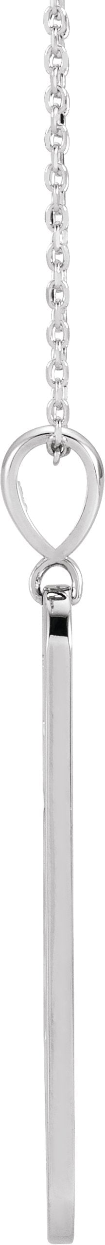 Platinum Round Natural Diamond Moon Phase Bar Necklace or Pendant - view 2