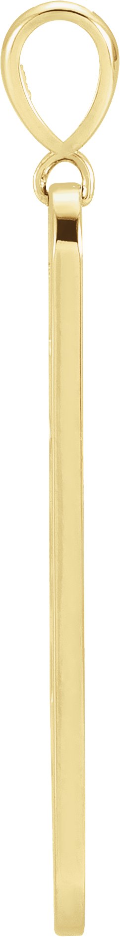 14K Gold Round Natural Diamond Moon Phase Bar Necklace or Pendant - Yellow Gold - view 2
