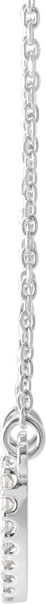14K Gold Heart Necklace - White Gold - view 2