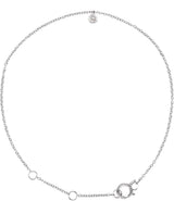 14K Gold Round Natural Diamond Accented Anklet or Bracelet - White Gold