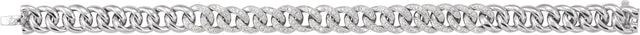 14K Gold Round Natural Diamond Accented Curb Bracelet - White Gold - view 2