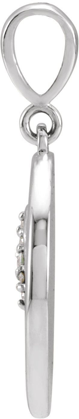 14K Gold Lion Necklace or Pendant - White Gold - view 2