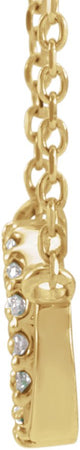 14K Gold Round Natural Diamond Interlocking Circle Necklace – 0.05 CTW - Yellow Gold - view 2
