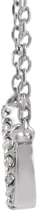 Platinum Round Natural Diamond Interlocking Circle Necklace – 0.05 CTW - view 2