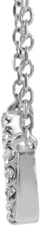 14K Gold Round Natural Diamond Interlocking Circle Necklace – 0.05 CTW - White Gold - view 2
